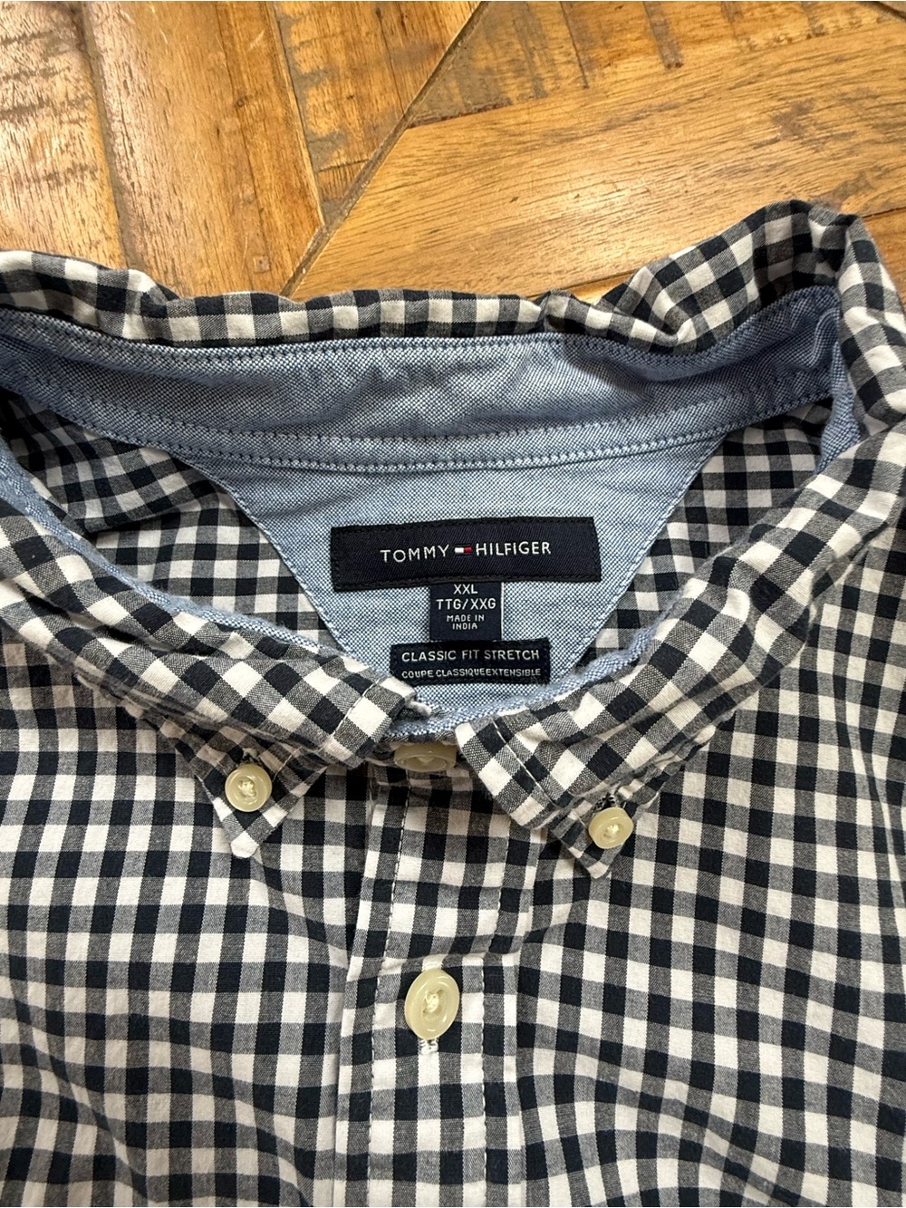 Tommy Hilfiger Men's Gingham Button-Down Shirt - Black & White